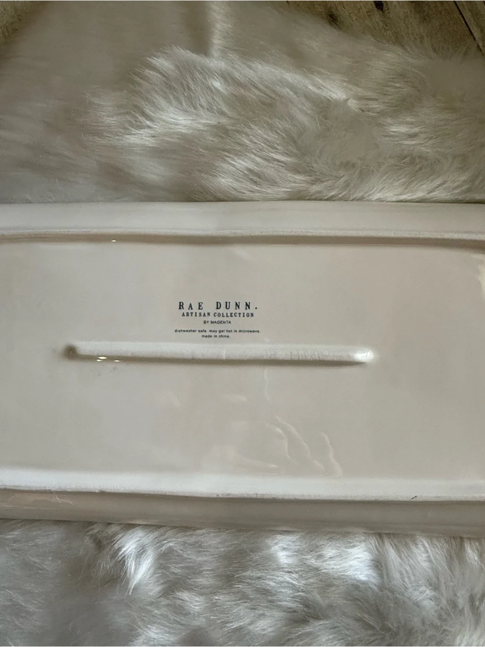 Rae Dunn White Ceramic 'Share' Charcuterie Serving Platter